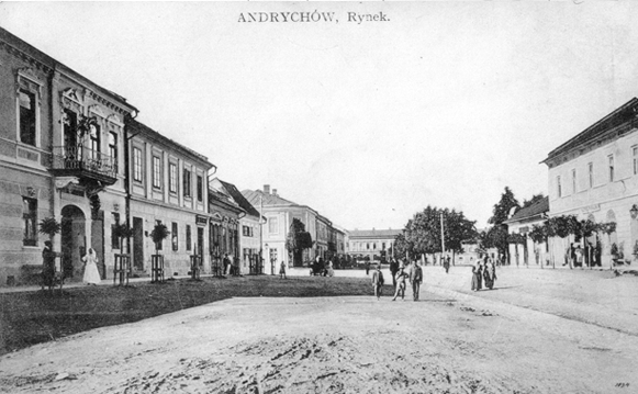 Andrychów - czarno-białe zdjęcie historyczne
