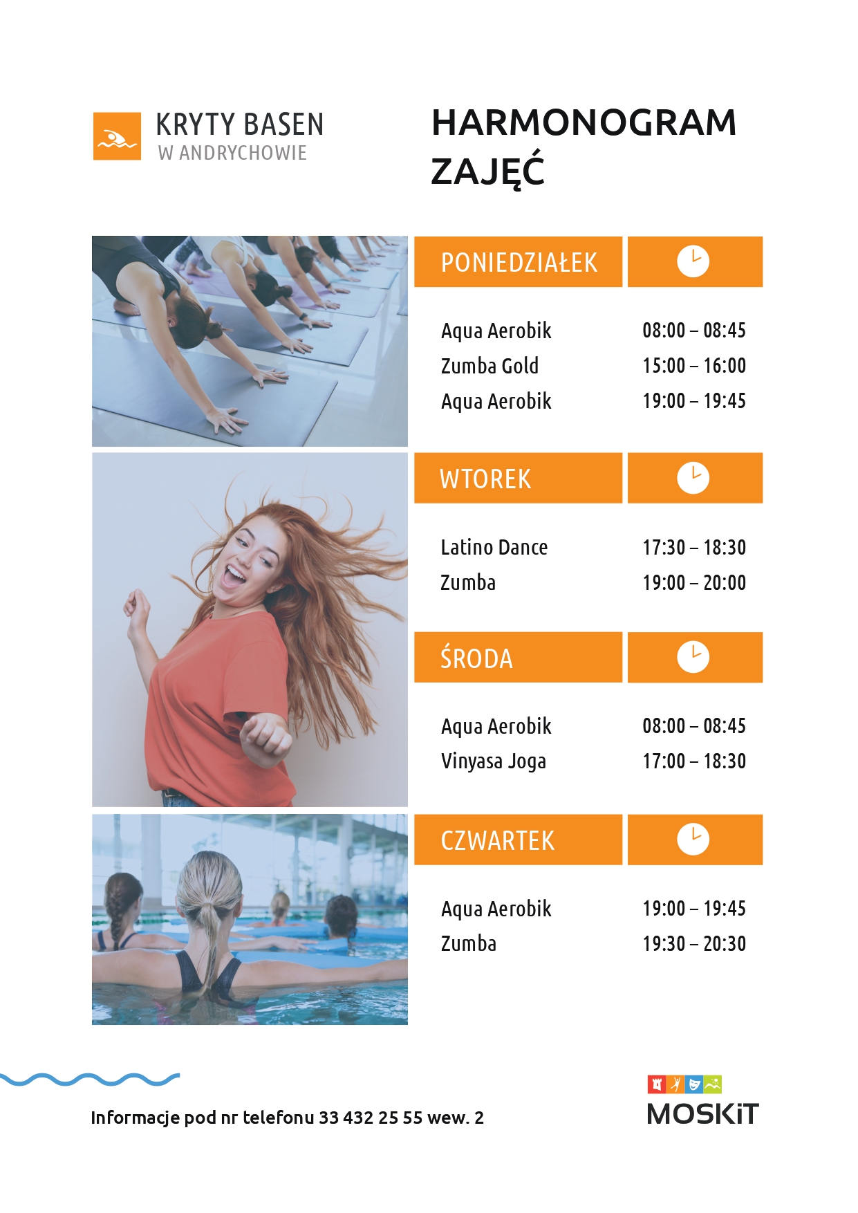MOSKiT baner zajęcia na basenie