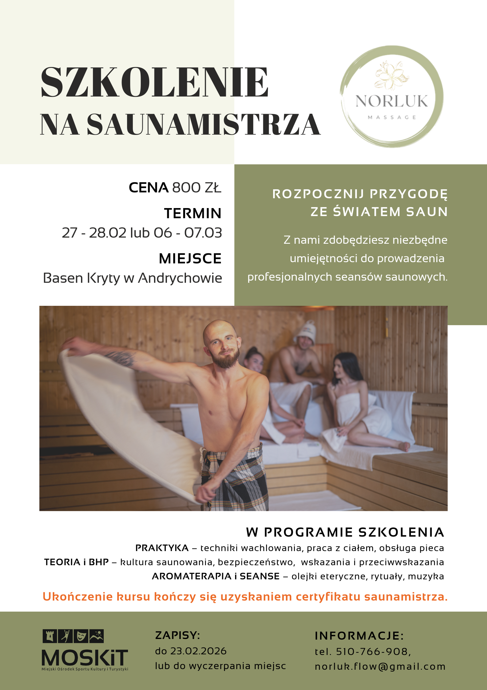 szkolenie na&nbsp;saunamistrza