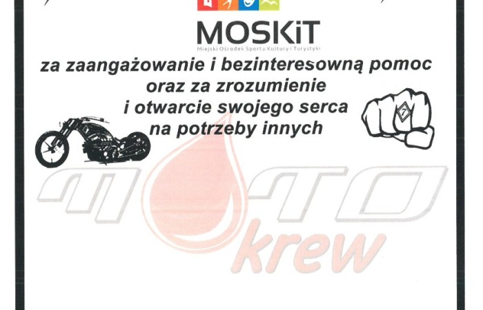 podziękowanie dla MOSKIT