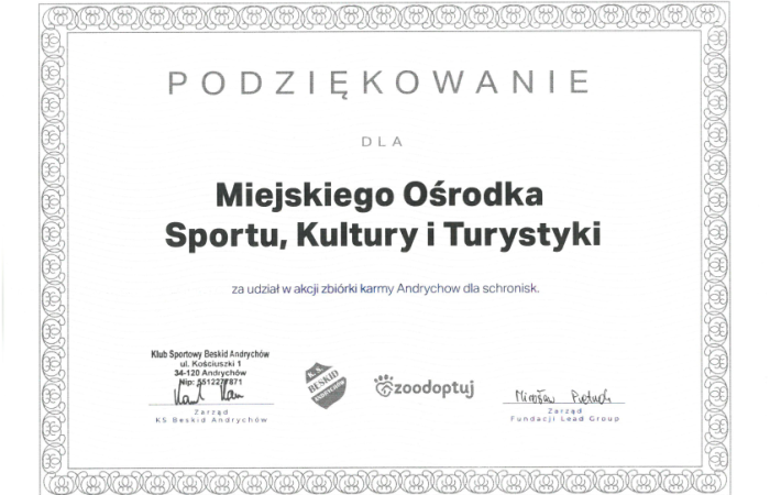 Podziękowania dla MOSKIT