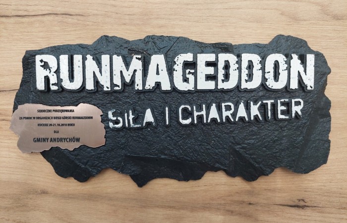 Podziękowania dla Wydziału Turystyki, Sportu i Kultury w Andrychowie